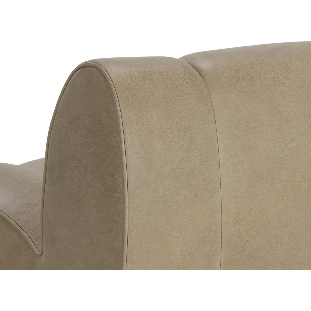 Blaise Sahara Sand Leather Swivel Lounge Chair, Swivel